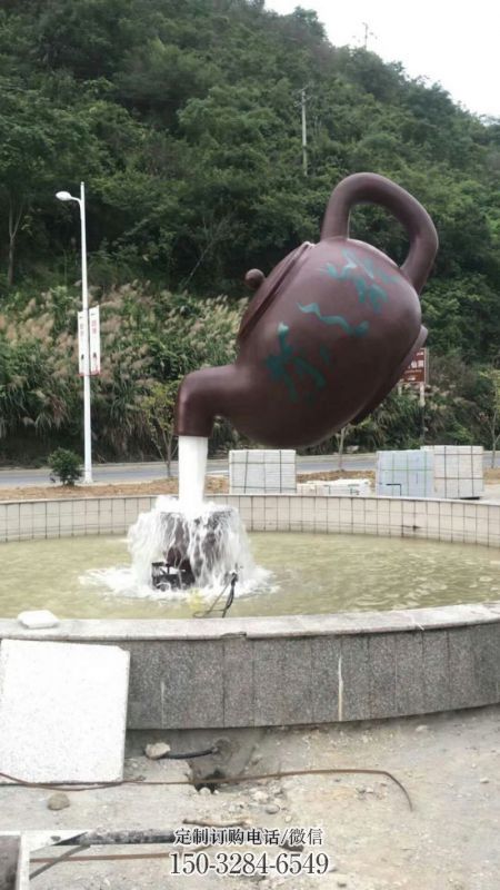 小区天壶标志雕塑，多彩艺术，天壶雕塑生产厂家