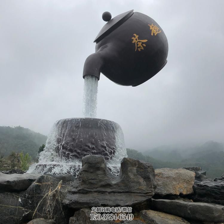 几何天壶雕塑 发光公园流水雕塑 大门口悬空雕塑 几何天壶雕塑 发光公园流水雕塑 大门口悬空雕塑