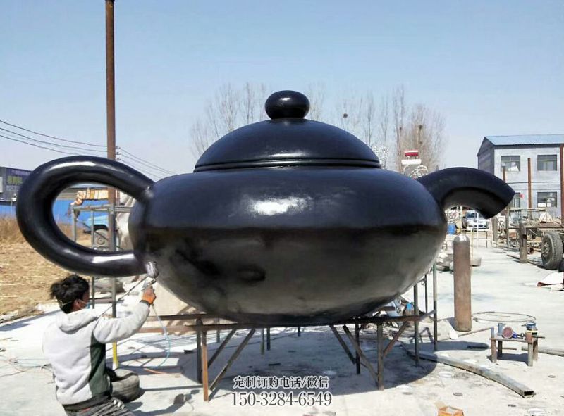 喷漆天壶雕塑 中式村口悬空雕塑 草地流水雕塑 喷漆天壶雕塑 中式村口悬空雕塑 草地流水雕塑