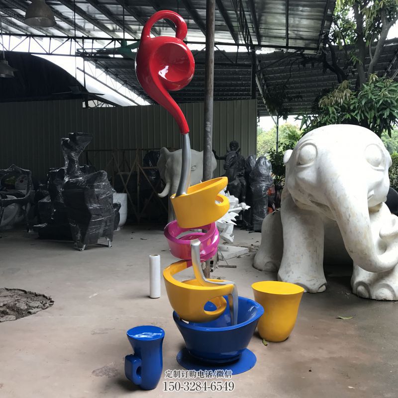 草地悬壶雕塑 现代校园小品 大型雕塑