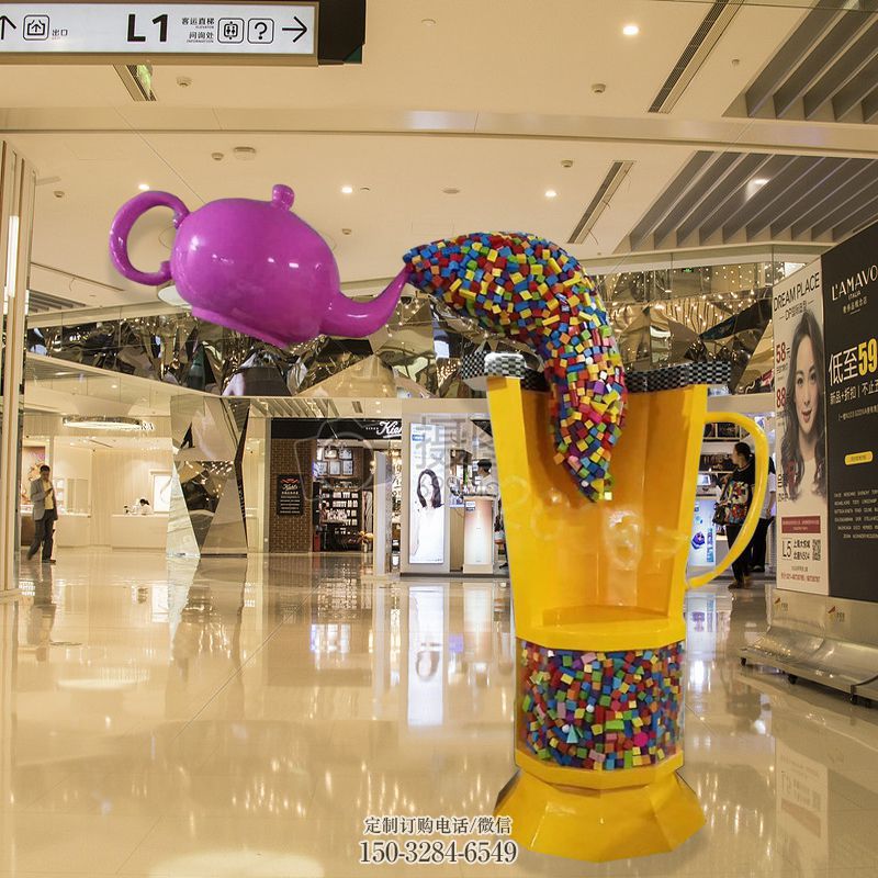 商业街悬壶雕塑 烤漆摆件 彩绘雕塑 商业街悬壶雕塑 烤漆摆件 彩绘雕塑