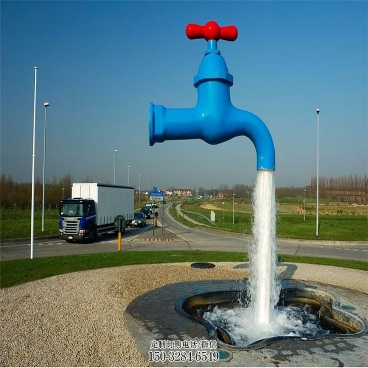 水龙头流水雕塑,悬空结构设计,异形流水壶雕塑制作 水龙头流水雕塑,悬空结构设计,异形流水壶雕塑制作